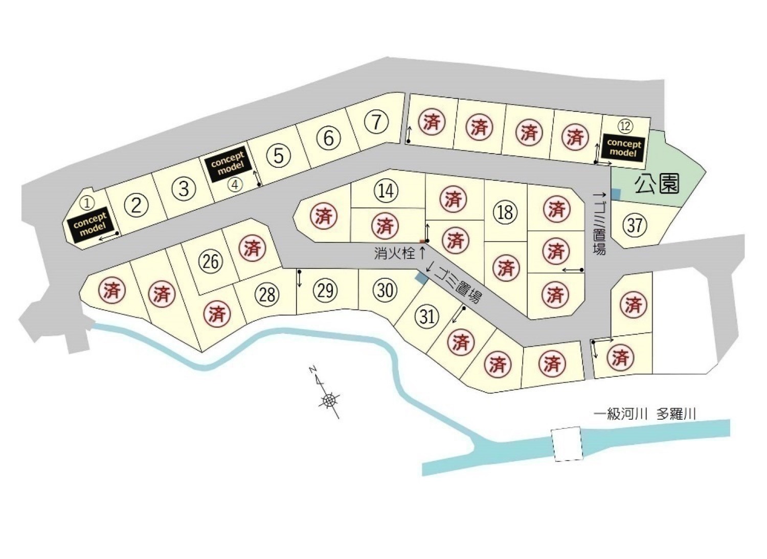 Circle Court in 大津市石山寺四丁目 第III期の区画図